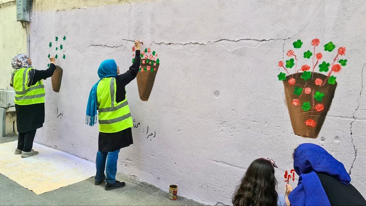 کوچه‌ای برای نقاشی بچه‌های مشهد