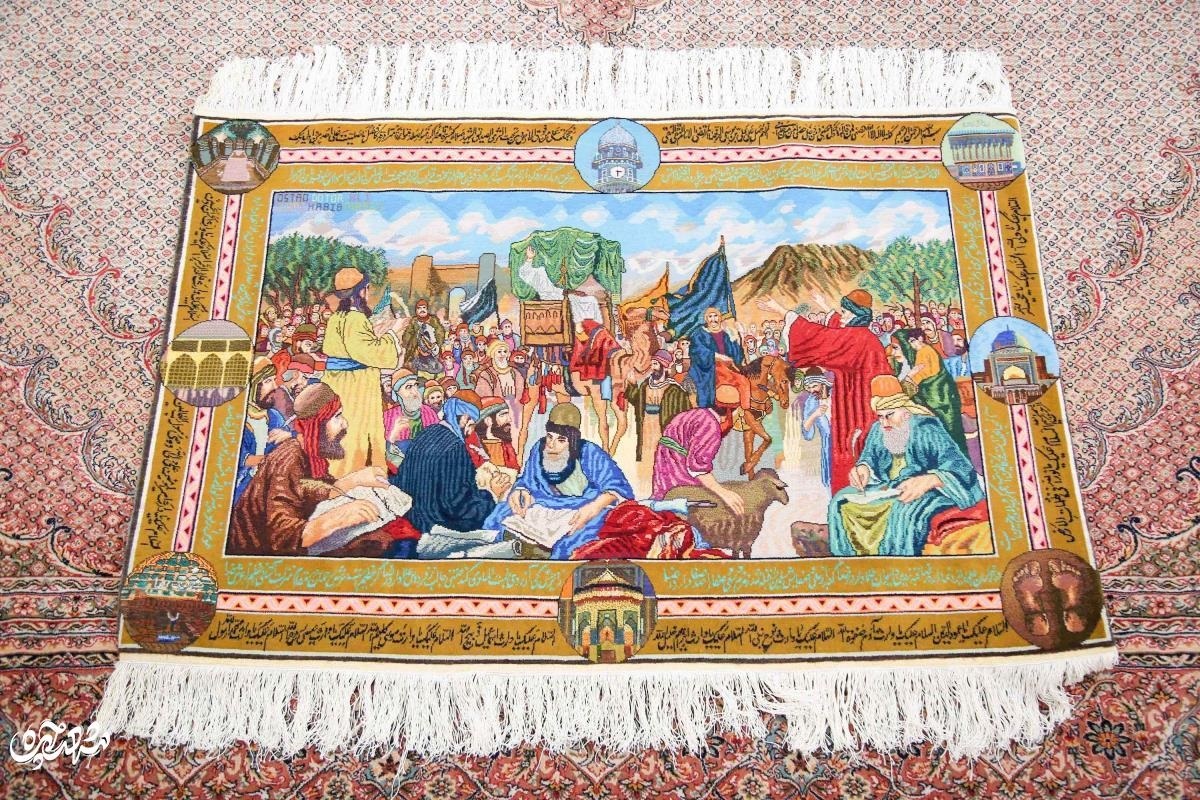 قالیچه «ایران» از آثار به یادماندنی استاد علی ذریه‌حبیب‌تبریزی است
