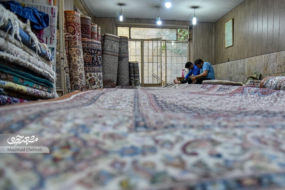 بازار فرش بر دار مرمت