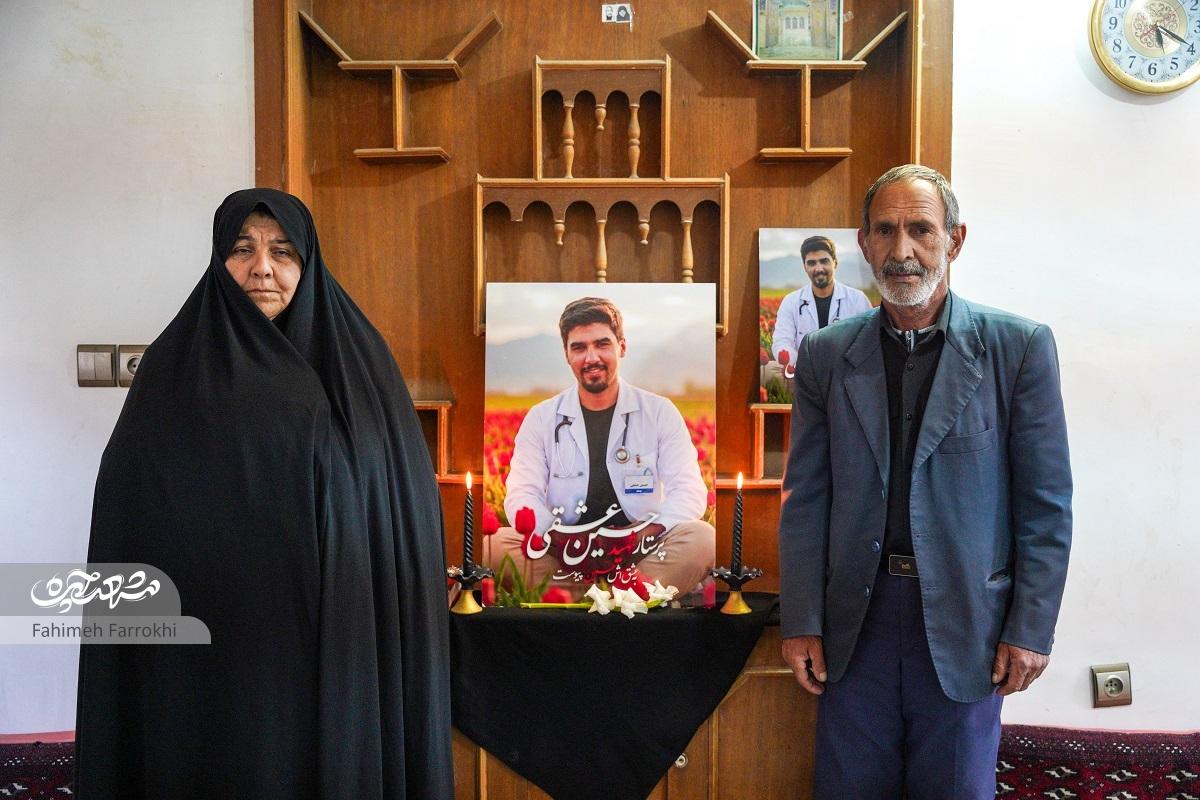 حسین عشقی برای خدمت در میدان جنگ آماده شده بود