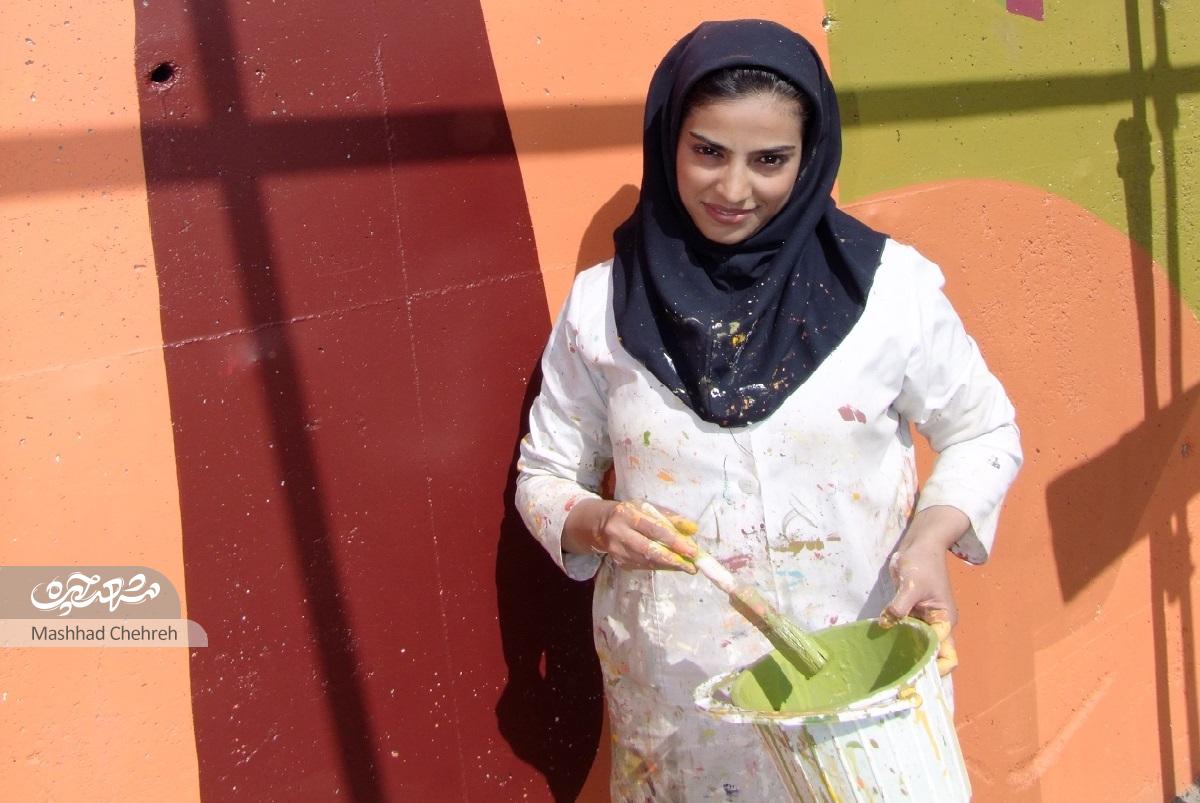 نقاشی «پل سرخس» نمایی از مشهد در قالب رنگ و نقش است نقاشی «پل سرخس» نمایی از مشهد در قالب رنگ و نقش است