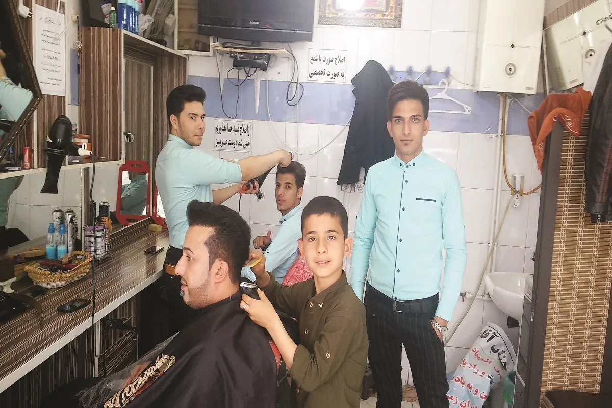 پنجه طلایی پدر و پسر پیرایشگر