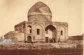 بنای گنبدسبز و قدیمی&zwnj;ترین عکس دیوار مشهد