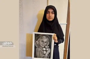 آیدا سلطانی با سیاه‌قلم‌هایش به جشنواره خوارزمی رفت