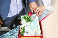 ازدواج آسان ۱۰ زوج در مسجد محله تلگرد