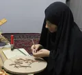ماندگارترین اثر معرق عالیه صابونیان تقدیم رهبر شهید شد